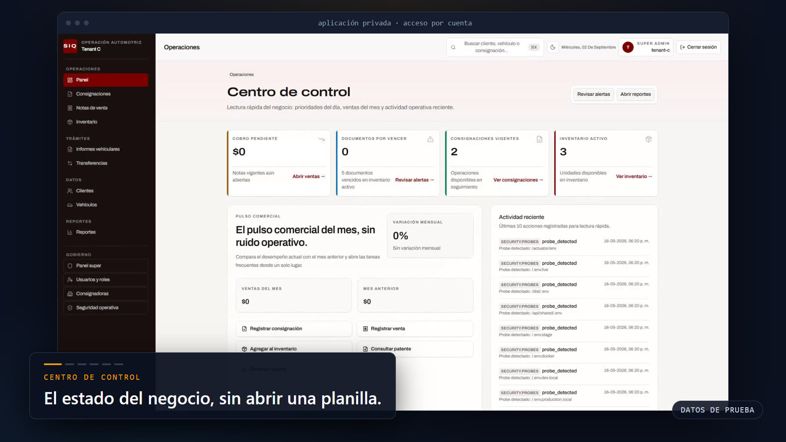 SIQ: el sistema que opera una automotora completa — Vista previa