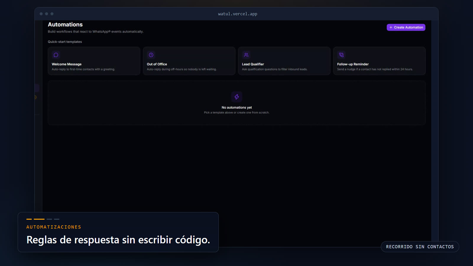 Watul: todo tu WhatsApp comercial en un solo lugar — Vista previa